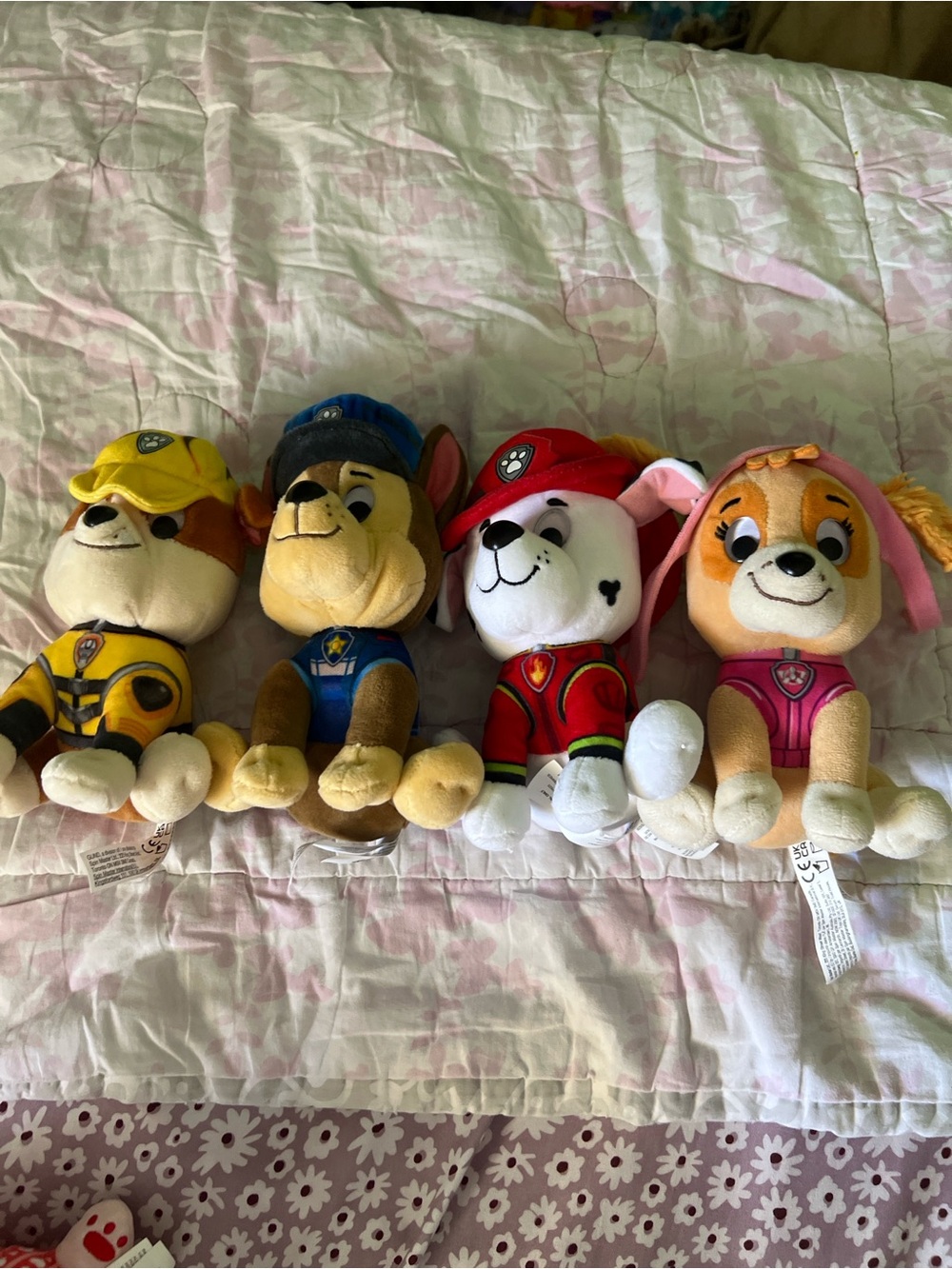 Paw Patrol Plush Set - Yellow, Blue, Red, Pink Characters